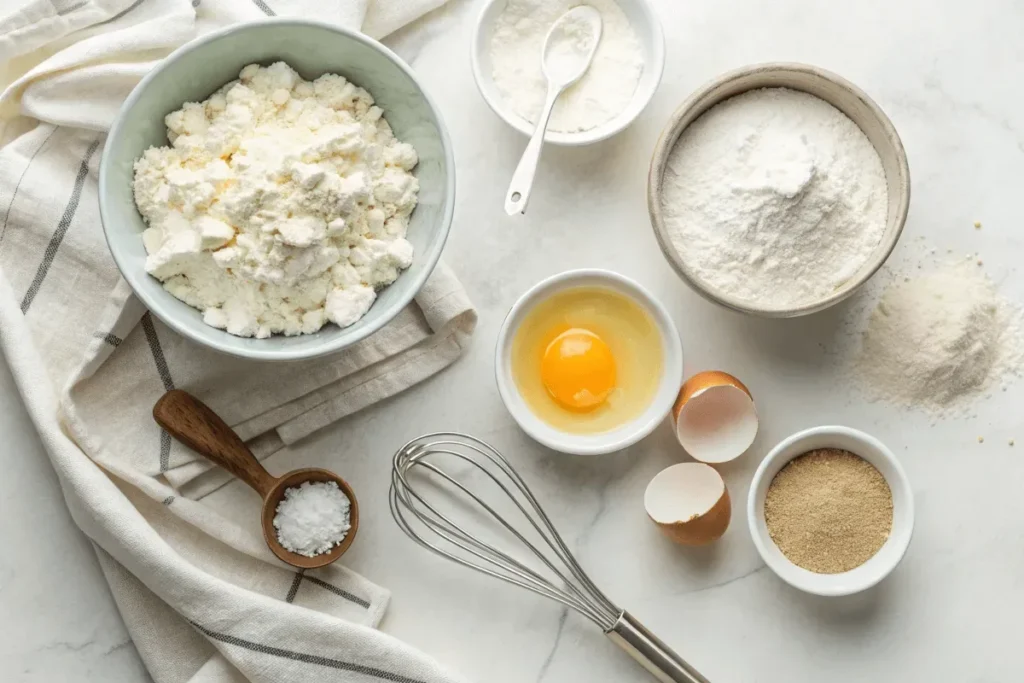 Baking ingredients including cottage cheese