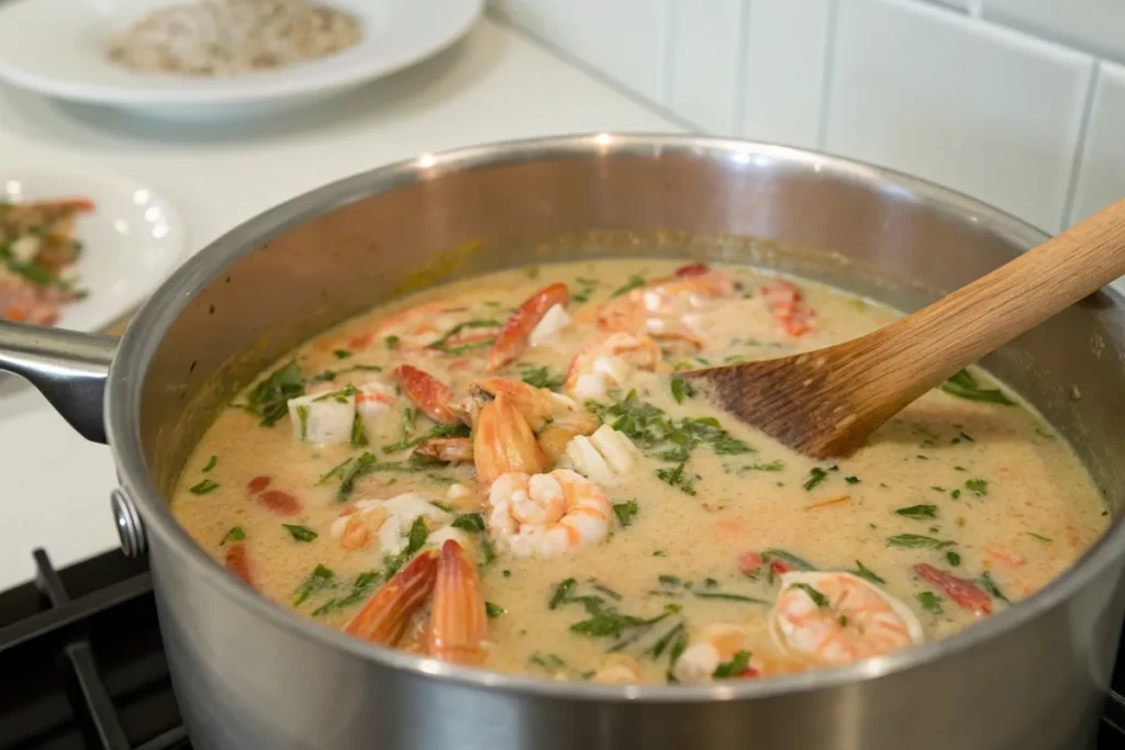  Making the Roux for Crab and Shrimp Bisque