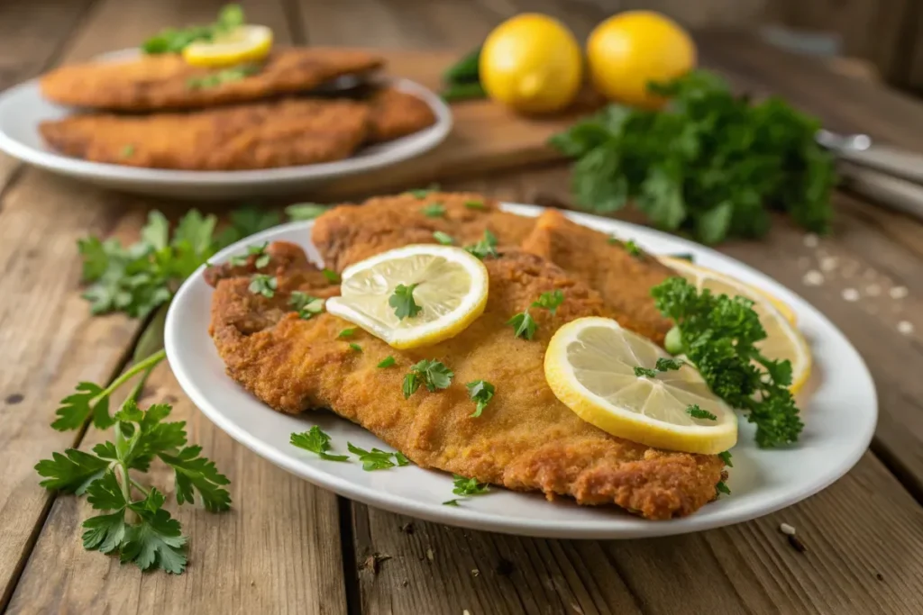 What cut of meat is milanesa, with a photo of a plate of milanesa.